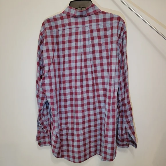 Red Vineyard Vines Plaid Whale Shirt - Picture 3 of 5